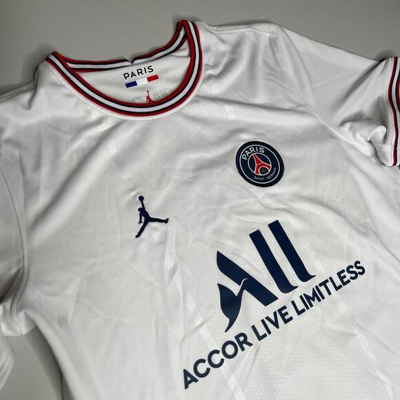 PSG Paris Saint-Germain Jordan Away Jersey Women’s L White DH7474-101 NWT - Picture 7 of 9